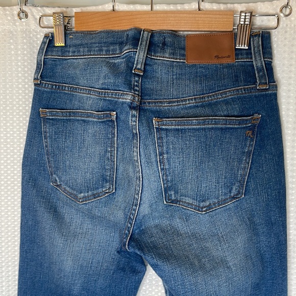 Madewell Slim Straight Jeans Distressed Exposed Button Front Faded Sz 25 - Picture 8 of 13